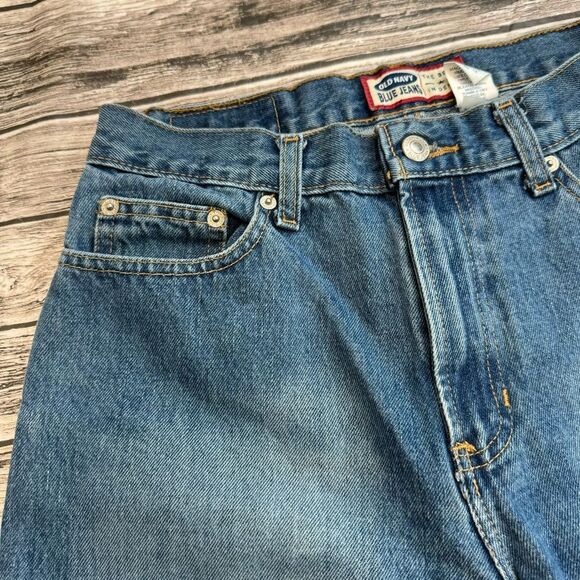 Old Navy Women's Straight Leg Cotton Heavyweight Jeans 8 Regular High Waist Zip - Picture 4 of 10